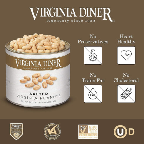 Something Savory Something Sweet - XL Salted Peanuts and Butter Toasted Peanuts by Virginia Diner