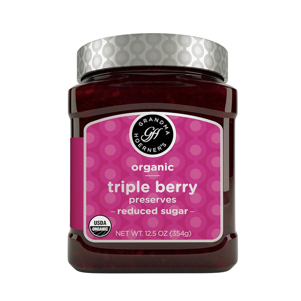 Grandma Hoerner's Organic Preserves, Triple Berry, 12.5 oz