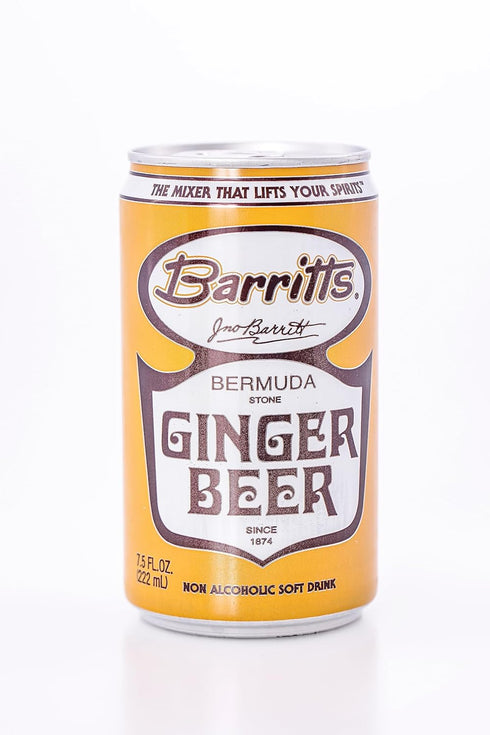7.5 oz 24 Pack, Barritt's Ginger Beer Original Ginger Beer, Non-Alcoholic Soda Cocktail Mixer, fl Cans, Mini, Gluten