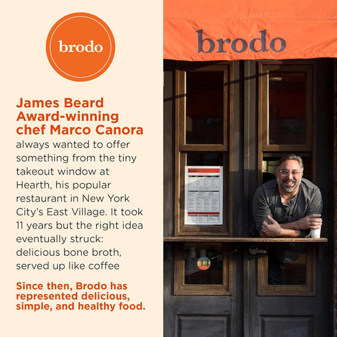 Pack 100% Slow-Simmered (6x 8.3oz) Brodo Classic Variety with Collagen & Protein, Includes Organic Chicken, Grass-Fed