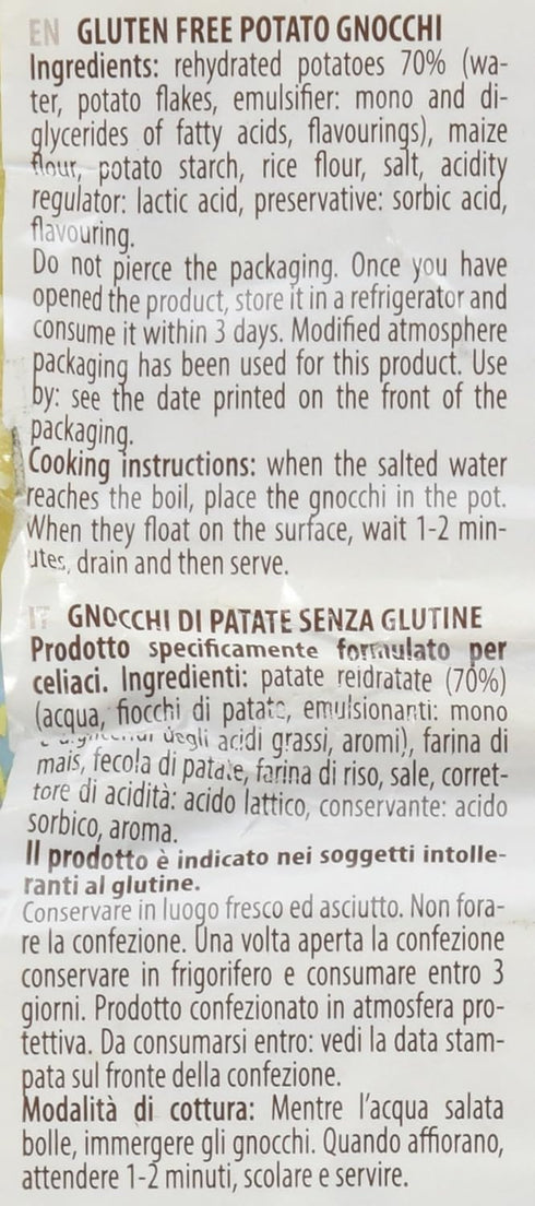 Le Veneziane 17.5 oz Pack 3 Gluten Free Potato Gnocchi