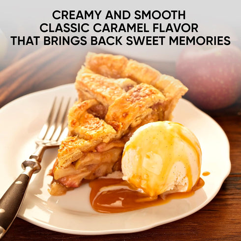 10.4 oz King's Cupboard Cream Caramel Sauce - The Perfect Sauce for Ice Cream, Fruit Dip, Topping Desserts, Caramel