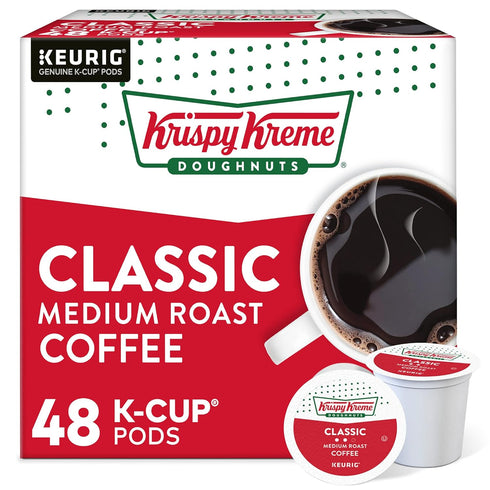 Krispy Kreme Doughnuts Classic, Keurig Single Serve K-Cup Pods, Medium Roast Coffee
