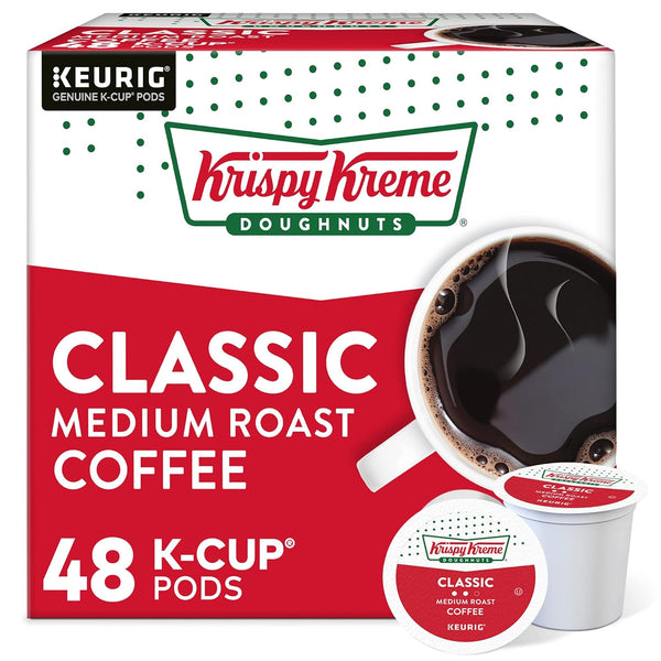 Krispy Kreme Doughnuts Classic, Keurig Single Serve K-Cup Pods, Medium Roast Coffee