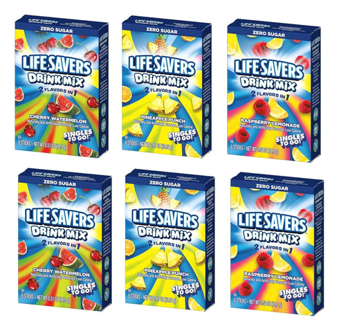 Lifesavers Singles to Go Variety Pack of 6 - Two of Each