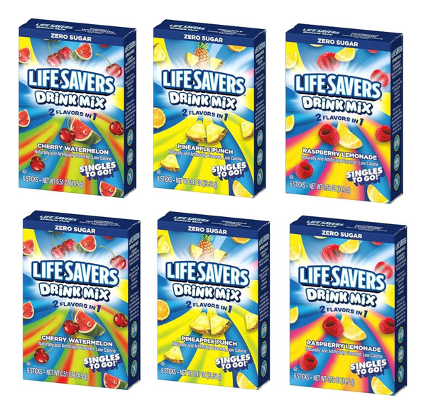 Lifesavers Singles to Go Variety Pack of 6 - Two of Each