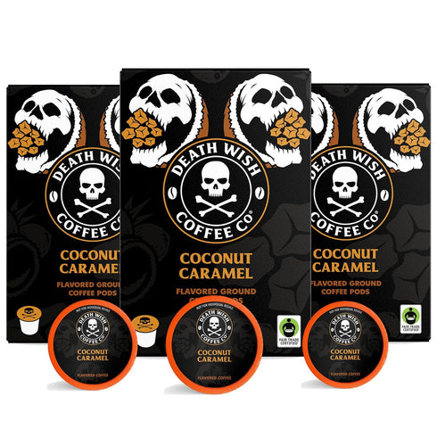 Death Wish Coffee, Coconut Caramel Coffee Pods (30 Count)