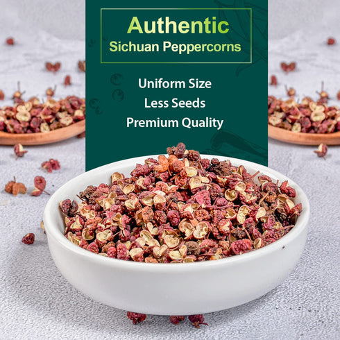 Soeos Premium Szechuan Peppercorns, 4oz (113g), Authentic Sichuan Red Peppercorn for Mapo Tofu and Kung Pao Chicken
