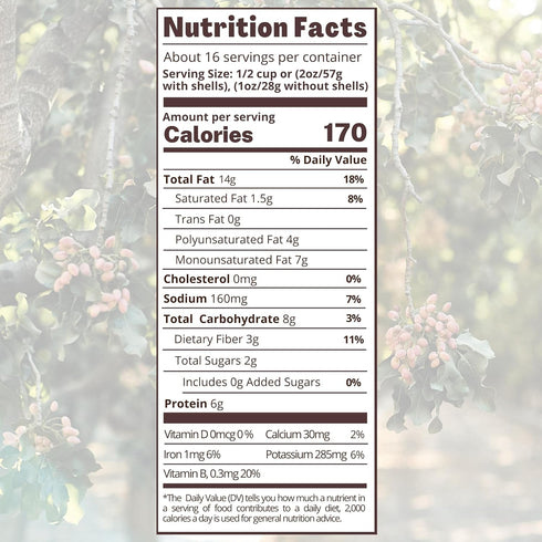 32-Ounce Nichols Farms California Pistachios Roasted Salted, Organic With Sea Salt, Bag