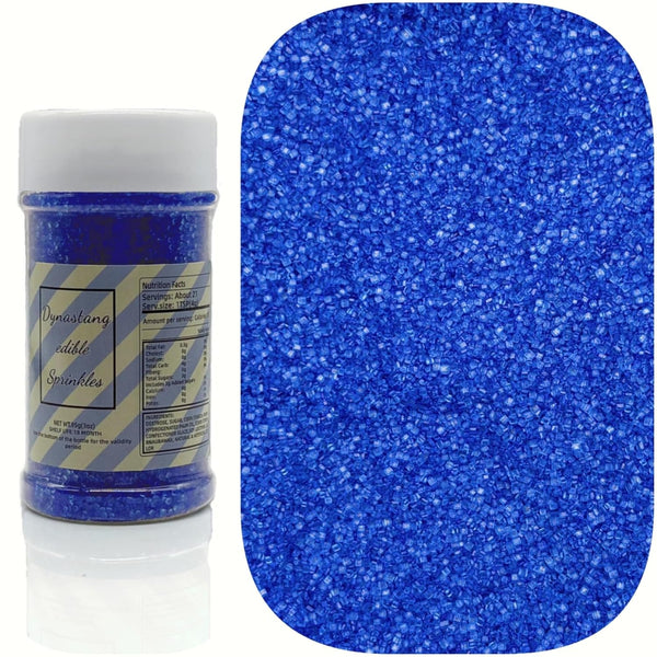 Dynastang Royal Blue Sanding Sugar Sprinkles Edible Sugar Crystals Cake Decoration Cupcake Toppers