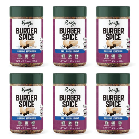 Pereg Burger Spice (5.30 Oz x 6 Pack) - Hamburger Seasoning with