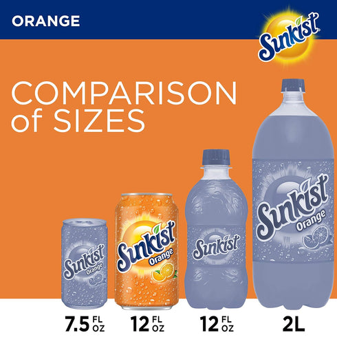 12 oz 12 pack Sunkist Orange Soda, fl cans
