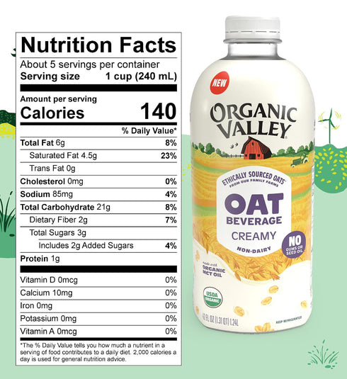 42 ORGANIC VALLEY Organic Simple Creamy Oat Beverage, FZ