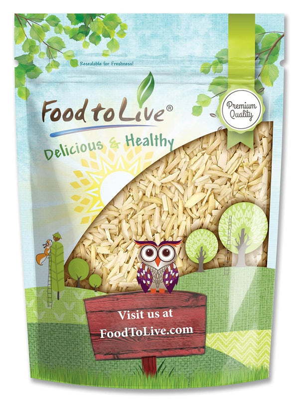 Food to Live - Blanched Slivered Almonds, 4 Pounds Chopped Raw Blanched