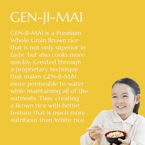 Gen-Ji-Mai 64% (4.40 lb Quick Cooking Brown Rice for Meal Prep and Bulk Cooking - Gluten-Free, Vegan, Paleo