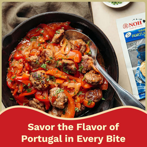 1.125 oz Packet (Pack 12) NOH Portuguese Sausage Seasoning Mix, of - Easy-to-Use Hawaiian Portuguese Sausage Seasoning