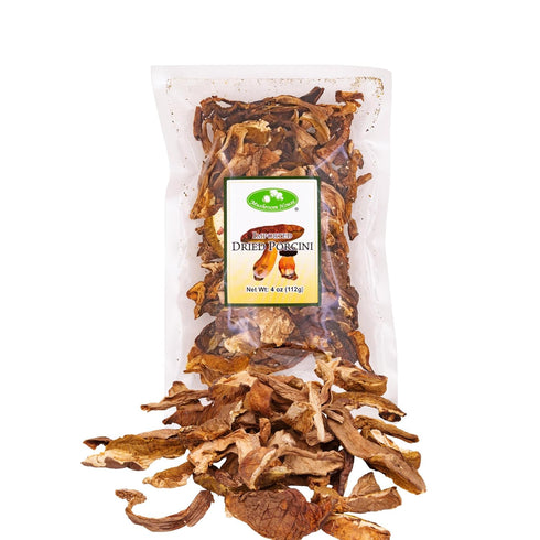 Mushroom House Dried Porcini Mushrooms, 4 oz - Wild-Harvested & Sliced for