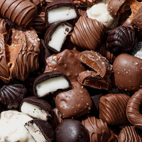 Chocolate Gift Basket | Heart Shaped Gift Present for Her, Him, Mom, Wife, Spouse, Romance with Assorted Milk Chocolate