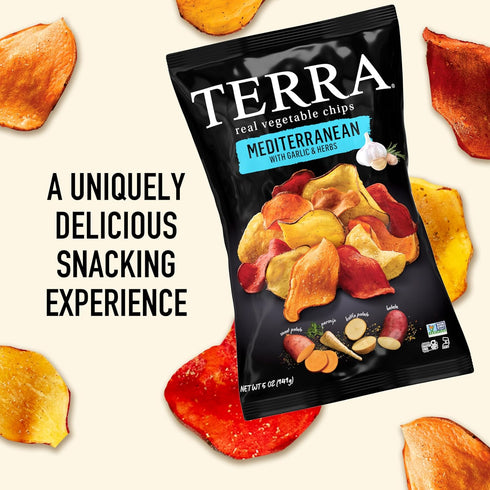 5 oz Terra Vegetable Chips, Mediterranean Garlic & Herbs Real Vegetable Chips