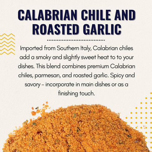 Shawhan Farms Gourmet Parmesan Inspirations Imported Calabrian Chile Roasted Garlic Seasoning Topper Finishing Blend - 7 Oz