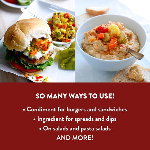 25.5 (3 Pack), 100% DeLallo Hot Giardiniera, Ounce Jar, Spicy Hot Pickled Mixed Vegetable Condiment for Sandwiches