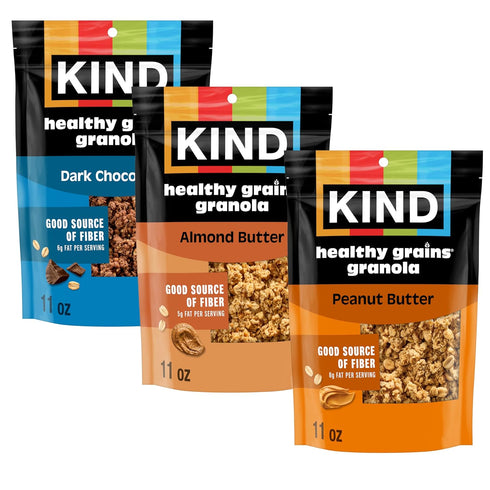 Kind Healthy Grains Granola Variety Pack, Gluten Free, Healthy Snack Mix, Dark