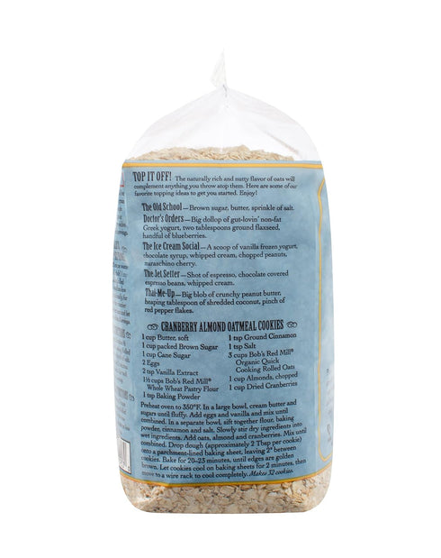 32-ounce (Pack 4) Bob's Red Mill Organic Quick Cooking Rolled Oats Oatmeal