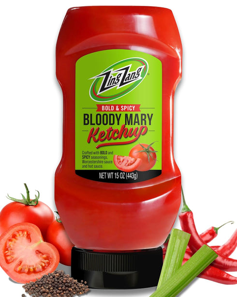 Zing Zang Bloody Mary Ketchup, Tomato Ketchup with Bold & Spicy Seasonings,