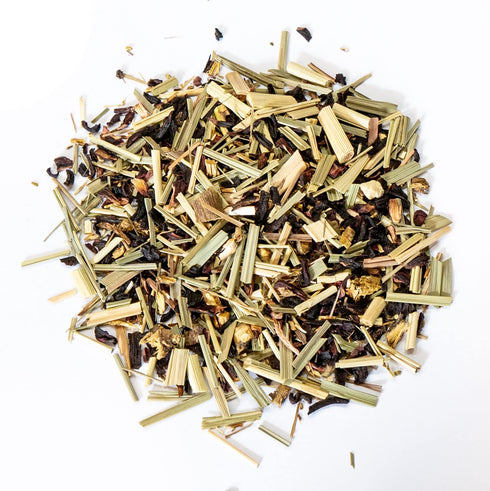 Organic Loose Leaf Tea Hibiscus Herbal Tea Zest - Organic Hibiscus Flowers, Lemongrass, Green Rooibos, Licorice Root