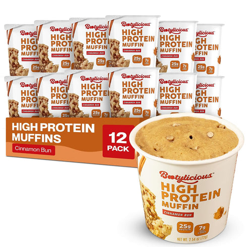 Bootylicious | High-Protein Muffin | 25g Protein, 7g Net Carbs, 2.32-2.75oz Cup,