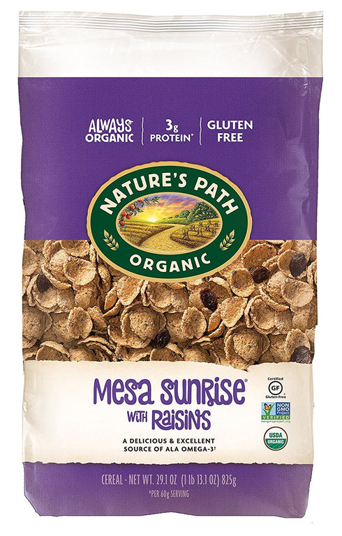 Nature's Path Organic Cereal, Mesa Sunrise with Raisins, 29.1 Oz Bag (Pack