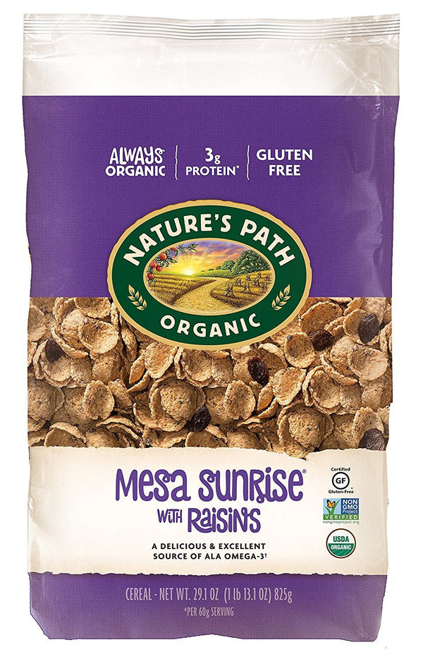 Nature's Path Organic Cereal, Mesa Sunrise with Raisins, 29.1 Oz Bag (Pack