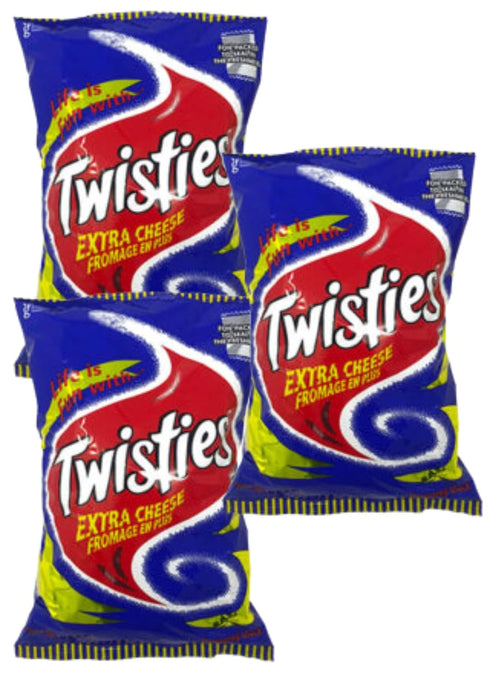 FIJIAN MADE Twisties Extra Cheese Fromage Snack (Pack Of 3 x 100g Ea Bag)