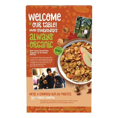 11.5 oz (Pack 1), Nature's Path Organic Flax Plus Maple Pecan Crunch Cereal, of Non-GMO