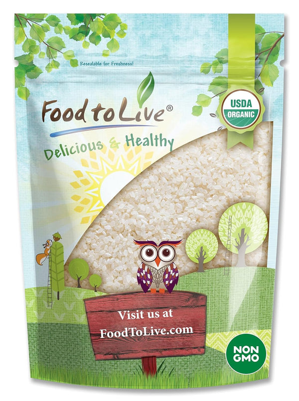 Food to Live Organic Short Grain White Sushi Rice, 5 Pounds Non-GMO