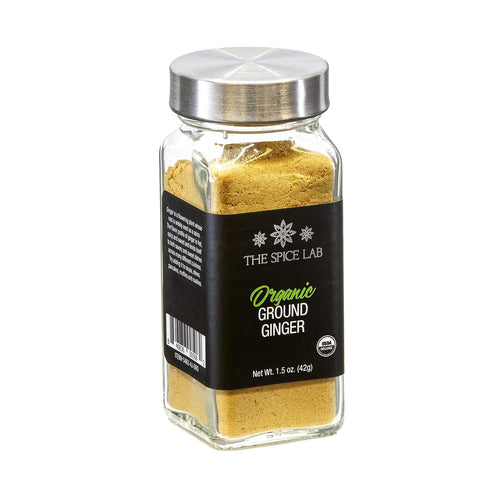 The Spice Lab Organic Ginger Powder, 1.5 oz French Jar - Ground Ginger for Curry Sauce and Fried Rice