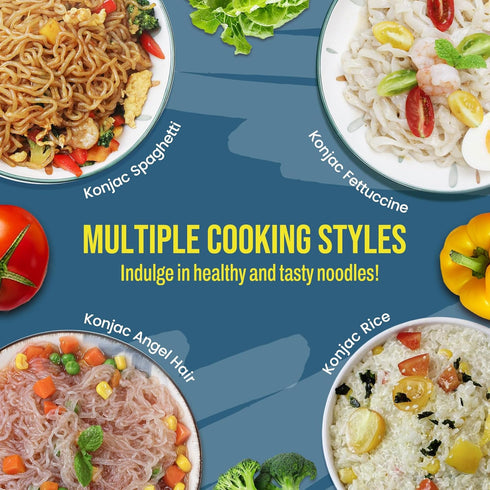 Pack, 8 Pack 5 KONJOY Konjac Shirataki Noodle Variety Spaghetti, Fettuccine, Rice, Angel Hair, Low Carb Keto Pasta