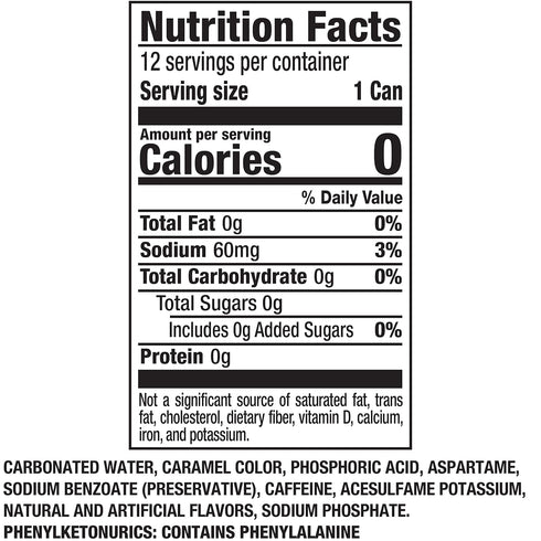 12 OZ, 12 DR PEPPER ZERO SUGAR - PK