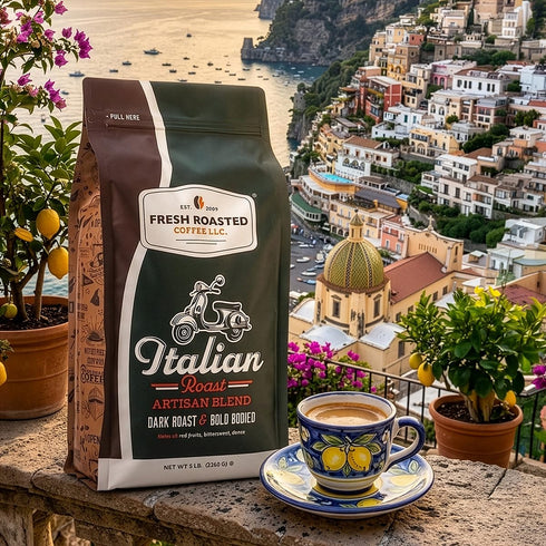 5 lb (80 oz), Fresh Roasted Coffee, Italian Roast, Dark, Kosher, Whole Bean