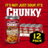 18.8 12) Campbells Chunky Soup, Minestrone With Italian Sausage Soup, Ounce Can (Case