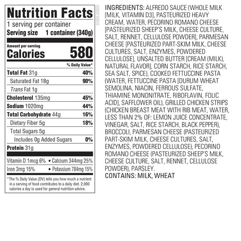 WHOLE FOODS MARKET KITCHENS 12 Whole Foods Market, Chicken Fettuccine Alfredo, Ounce