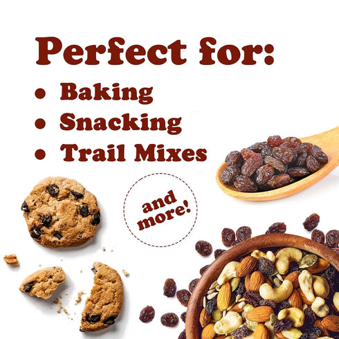 12 Food to Live Sultana Raisins, Ounces Natural Dried Grapes for Baking, Snacking, and Trail Mixes.Vegan, Bulk. No