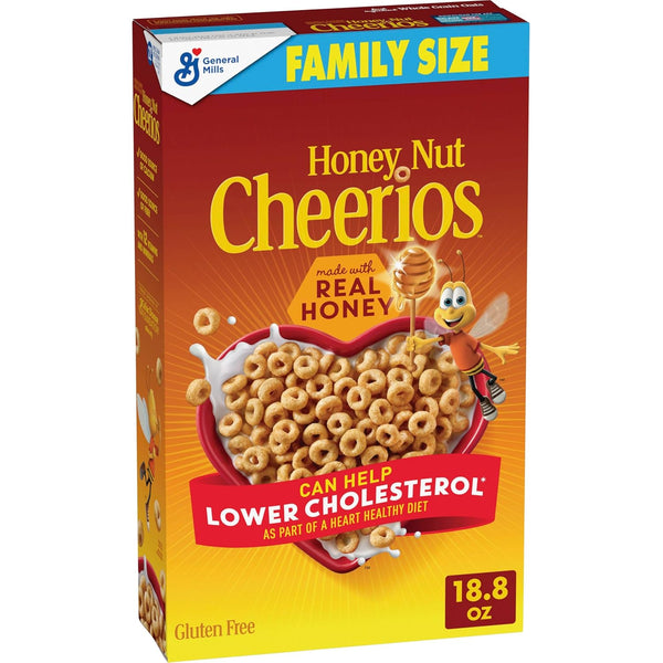 Honey Nut Cheerios, Heart Healthy Gluten Free Breakfast Cereal with Whole Grain