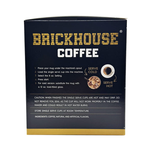 12 Count Brickhouse Chocolate Peanut Butter Flavored Coffee Pods Single Serve Cups Compatible with Keurig Brewers Rich