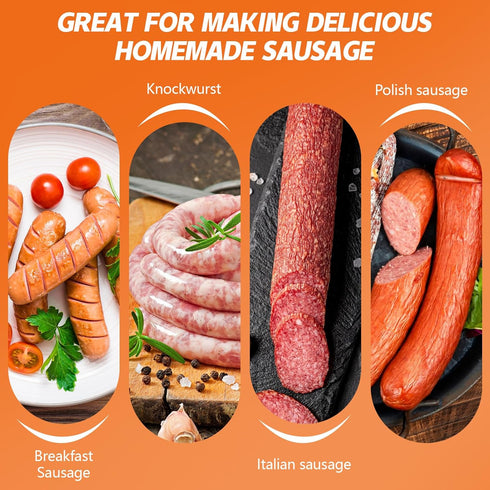'-12M/39ft,22-24mm Natural Sheep Sausage Casing,Edible Casings for Sausage Making,Grade A,Great for Snack Sticks,Italian