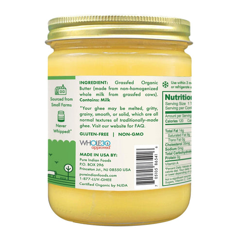 14 OZ PURE INDIAN FOODS Grass Fed Ghee