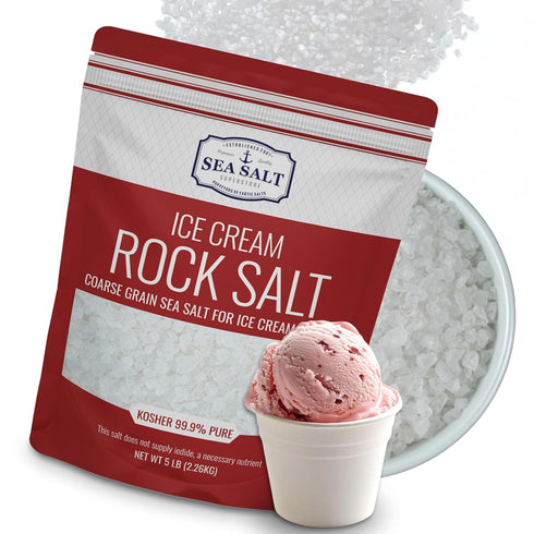 Rock Salt for Ice Cream Making, Universally Compatible Coarse and Non-Iodized Salt