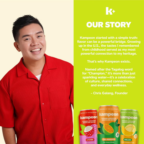 Melon-12oz Pack 6) Kampeon Filipino inspire sparkling water, Can | Flavored Sparkling Water with Vitamin C, Magnesium