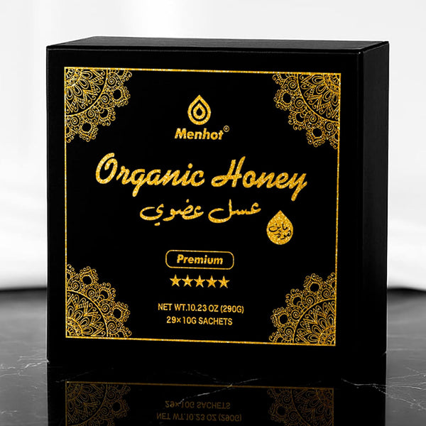 Menhot Honey for Men - LARGE PACK 29 Sachets: Honey, Jelly, Panax Ginseng,