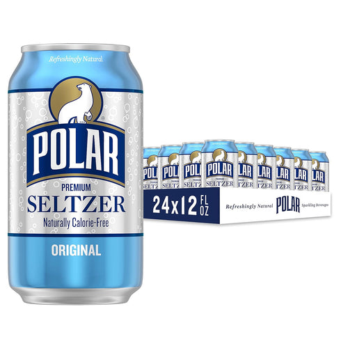 Polar Seltzer Water Original, 12 fl oz cans, 24 pack